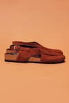 Dmodot_Brown Pesha Corko Tobacco Sandals _Online_at_Aza_Fashions