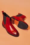 Shop_Dmodot_Red Sprazo Bordo Chelsea Boots _at_Aza_Fashions