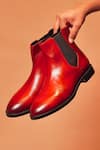 Dmodot_Red Sprazo Bordo Chelsea Boots _Online_at_Aza_Fashions