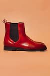 Buy_Dmodot_Red Sprazo Bordo Chelsea Boots _Online_at_Aza_Fashions