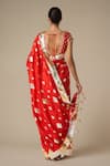 Shop_Gulabo by Abu Sandeep_Red Modal Chanderi Embroidered Gota Lace Diamond Saree _at_Aza_Fashions