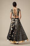 Shop_Gulabo by Abu Sandeep_Black Modal Chanderi Embroidered Gota Lace Work Lehenga _Online_at_Aza_Fashions