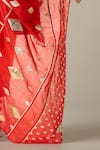 Shop_Gulabo by Abu Sandeep_Red Modal Chanderi Embroidered Gota Dupatta _Online_at_Aza_Fashions