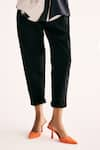 Buy_Kharakapas_Black Twill Plain Ebony Trouser 