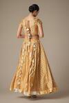 Shop_Gulabo by Abu Sandeep_Beige Modal Chanderi Embroidered Gota Lace Lehenga _at_Aza_Fashions