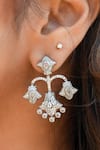 Buy_Shazé_White Marquise Stone Alba Mughal Carved Drops _at_Aza_Fashions