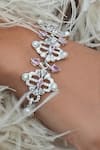 Buy_Shazé_White Marquise Stone Rosalia Studded Bracelet _at_Aza_Fashions