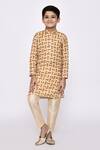 Buy_Arihant Rai Sinha_Yellow Kurta Rayon Threadwork With Pyjama _at_Aza_Fashions