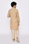 Shop_Arihant Rai Sinha_Yellow Kurta Rayon Threadwork With Pyjama _at_Aza_Fashions