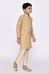 Arihant Rai Sinha_Yellow Kurta Rayon Threadwork With Pyjama _at_Aza_Fashions