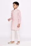 Shop_Arihant Rai Sinha_Off White Kurta Rayon Threadwork Floral Butti Pattern With Pyjama _Online_at_Aza_Fashions