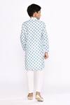 Shop_Arihant Rai Sinha_Off White Kurta Rayon Threadwork Butti Pattern With Pyjama _at_Aza_Fashions