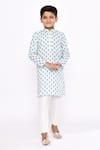 Buy_Arihant Rai Sinha_Off White Kurta Rayon Threadwork Butti Pattern With Pyjama _Online_at_Aza_Fashions