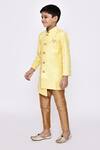 Arihant Rai Sinha_Yellow Silk Sequins, Embroidery Thread Sherwani And Pyjama Set _at_Aza_Fashions