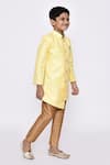 Buy_Arihant Rai Sinha_Yellow Silk Sequins, Embroidery Thread Sherwani And Pyjama Set 