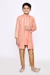 Buy_Arihant Rai Sinha_Orange Sherwani Champion And Banarasi Thread Work & Pyjama Set _at_Aza_Fashions