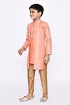 Arihant Rai Sinha_Orange Sherwani Champion And Banarasi Thread Work & Pyjama Set _at_Aza_Fashions