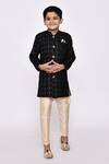 Buy_Arihant Rai Sinha_Black Sherwani Champion Silk Embroidered Sequin And Pyjama Set _at_Aza_Fashions