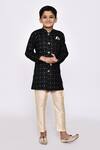 Buy_Arihant Rai Sinha_Black Sherwani Champion Silk Embroidered Sequin And Pyjama Set _Online_at_Aza_Fashions