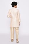 Shop_Arihant Rai Sinha_Cream Sherwani Power Silk Embroidered Geometric Attached Jacket With Pyjama _at_Aza_Fashions