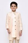 Buy_Arihant Rai Sinha_Cream Sherwani Power Silk Embroidered Geometric Attached Jacket With Pyjama _Online_at_Aza_Fashions