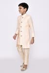 Shop_Arihant Rai Sinha_Cream Sherwani Power Silk Embroidered Geometric Attached Jacket With Pyjama _Online_at_Aza_Fashions