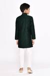 Shop_Arihant Rai Sinha_Green Sherwani Banarasi Silk Embellished Sequin Geometric With Pyjama _at_Aza_Fashions