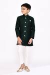 Buy_Arihant Rai Sinha_Green Sherwani Banarasi Silk Embellished Sequin Geometric With Pyjama _Online_at_Aza_Fashions