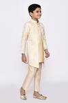Buy_Petite Pomme_Cream Silk, Jacquard Sequins, Embroidery Abstract Jacket Sherwani With Pant 