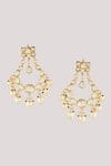 Buy_Chhavi's Jewels_White Kundan And Pearl Embellished Chandbalis _Online_at_Aza_Fashions