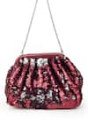 Buy_SG Collection by Sonia Gulrajani_Red Sequin Nora Embellished Reversible Clutch Bag _at_Aza_Fashions