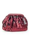 Shop_SG Collection by Sonia Gulrajani_Red Sequin Nora Embellished Reversible Clutch Bag _at_Aza_Fashions