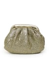 Shop_SG Collection by Sonia Gulrajani_Gold Sequin Nora Embellished Clutch Bag _at_Aza_Fashions