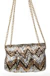 Shop_SG Collection by Sonia Gulrajani_Multi Color Sequin Trish Chevron Embellished Sling Bag _at_Aza_Fashions