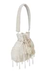 SG Collection by Sonia Gulrajani_Ivory Pearl Inaya Embellished Potli Bag _Online_at_Aza_Fashions