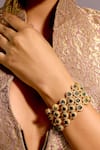 Shop_Tarun Tahiliani_Green Emerald Stone Multi Layered Bracelet _at_Aza_Fashions