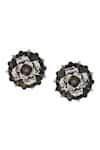 Sangeeta Boochra_Silver Plated Charm Rose Earrings _Online_at_Aza_Fashions