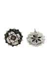 Buy_Sangeeta Boochra_Silver Plated Charm Rose Earrings _Online_at_Aza_Fashions