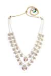 Curio Cottage_White Pearl Embellished Layered Rani Haar _Online_at_Aza_Fashions