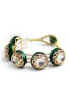 Curio Cottage_Multi Color Kundan And Emamel Dome Bracelet _Online_at_Aza_Fashions