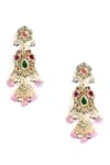 Curio Cottage_Multi Color Kundan Song Of Spring Embellished Earrings _Online_at_Aza_Fashions