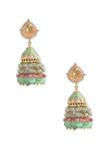 Curio Cottage_Multi Color Kundan Bahara Jhumki Drop Earrings _Online_at_Aza_Fashions