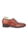 Buy_Fellmonger_Brown Mirror Glossed Patina Monk Strap Shoes _Online_at_Aza_Fashions
