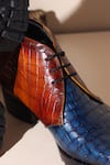 Shop_Fellmonger_Blue Textured Color Block Chukka Boots _at_Aza_Fashions
