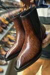 Buy_Fellmonger_Brown Mirror Glossed Chelsea Boots _at_Aza_Fashions