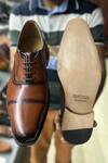 Shop_Fellmonger_Brown Mirror Glossed Oxford Leather Shoes _at_Aza_Fashions