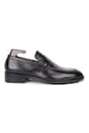 Buy_FELLMONGER_Black Plain Leather Penny Loafers _Online_at_Aza_Fashions