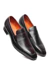 Shop_FELLMONGER_Brown Milled Glossed Penny Loafers 