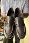 Shop_FELLMONGER_Brown Plain Loafers _at_Aza_Fashions