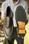 Shop_FELLMONGER_Brown Plain Loafers _Online_at_Aza_Fashions